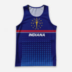 Patriotic Tech Running Tank Top - Indiana State Pride Running Singlet