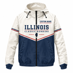 Custom Name Illinois Classic Running Illinois Running Windbreaker Jacket