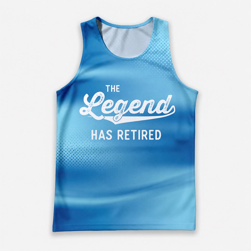 Retirement Running Tank Top The Legend Has Retired Running Singlet for Men and Women