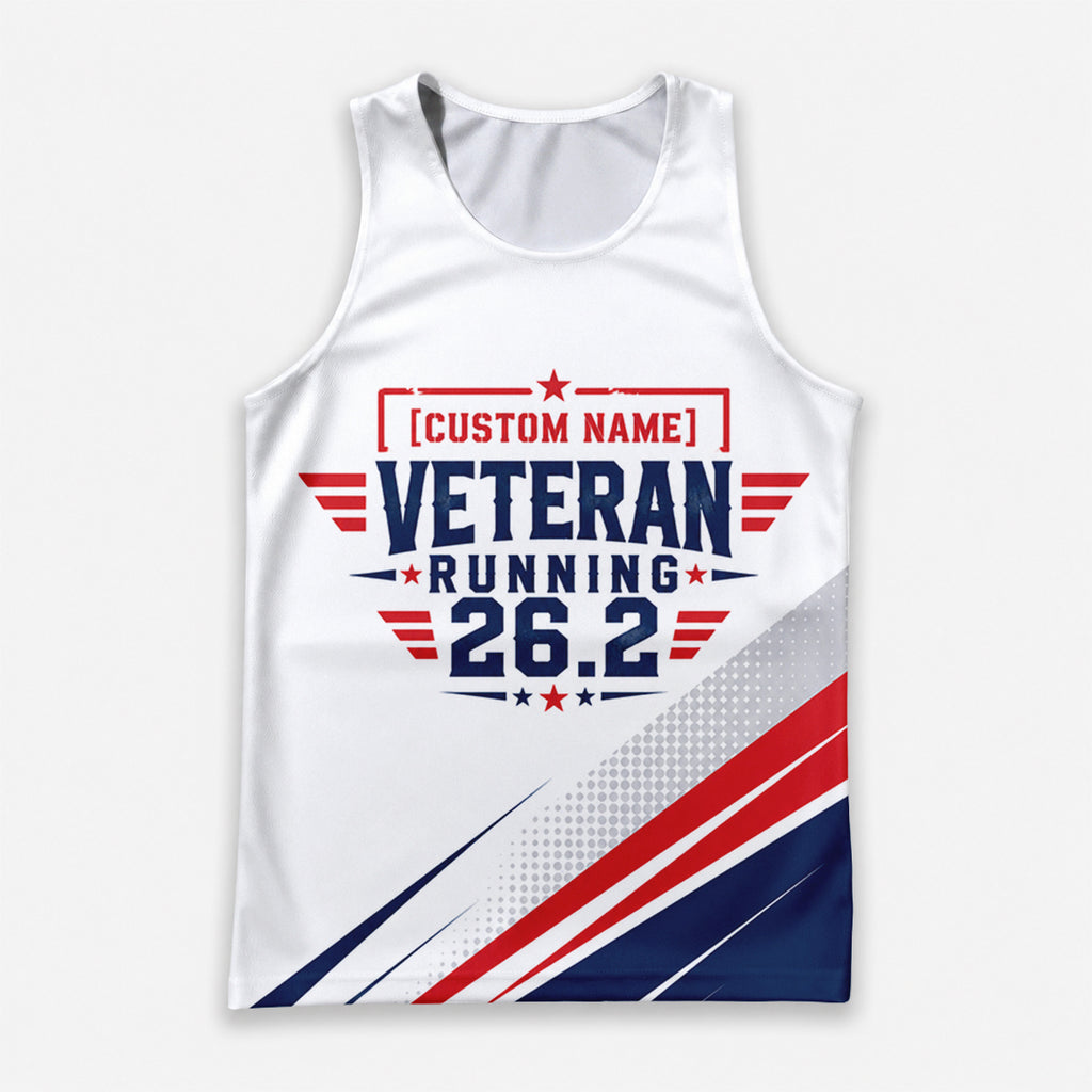 Veteran Running 26.2 The Marine Corp Race Day Running Tank Top