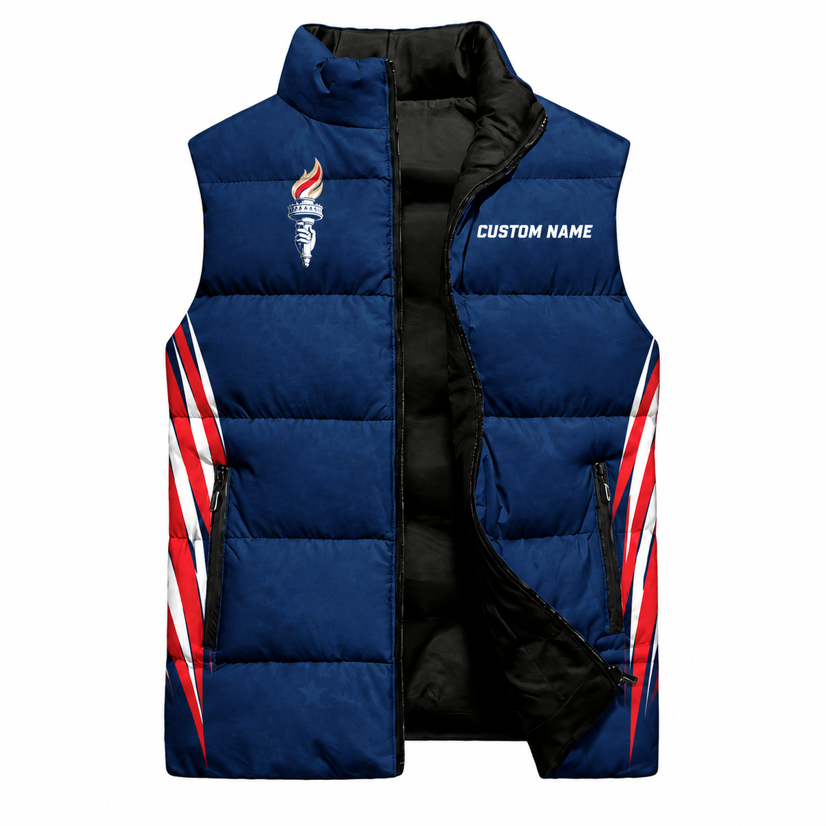 Torch of Freedom Sleeveless Running Puffer Jacket