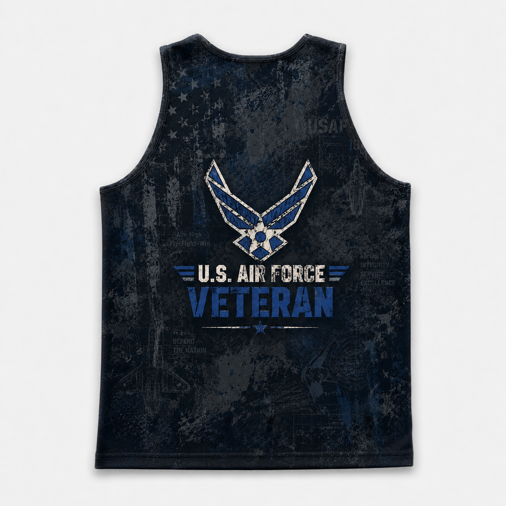 Veteran Running Tank Top - US Air Force Veteran Tech Singlet