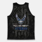 Veteran Running Tank Top - US Air Force Veteran V2 Tech Singlet