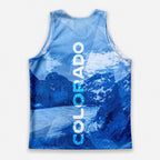 Colorado Running Tank Top Blue Rocky Mountain Running Singlet for Men and Women