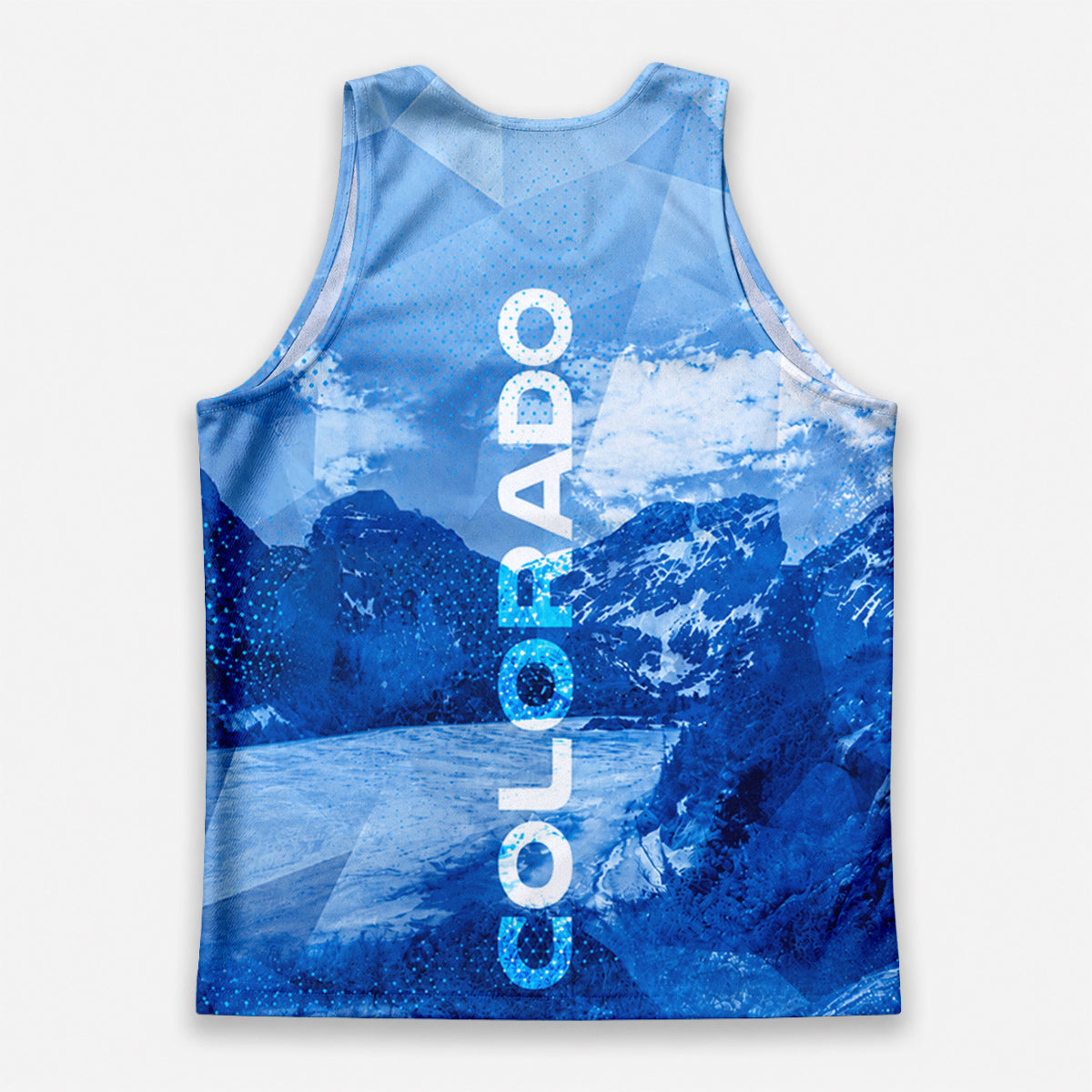 Colorado Running Tank Top Blue Rocky Mountain Running Singlet for Men and Women