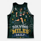 Teacher Running Tank Top Math Teacher Mile Club Tech Running Singlet