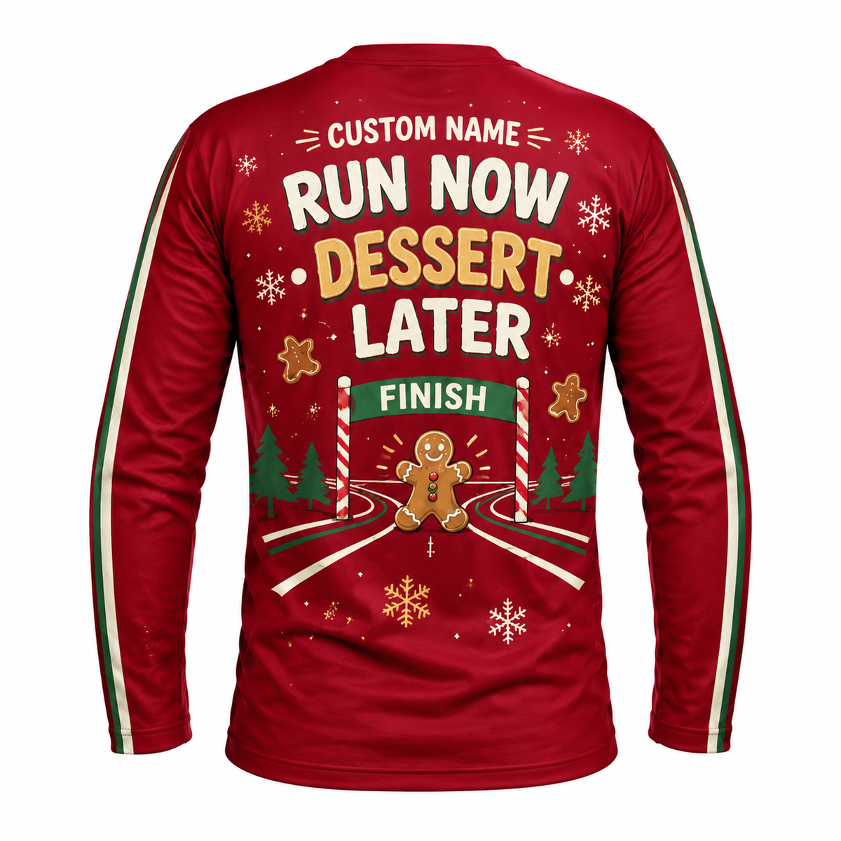 Custom Name Christmas Calories Don’t Count Running Long Sleeve Shirt