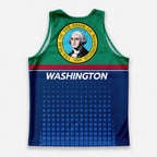 Patriotic Tech Running Tank Top - Washington State Pride Running Singlet