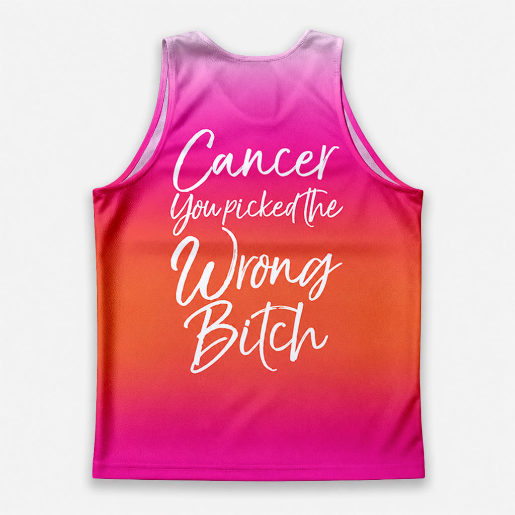 Cancer Fighter Running Tank Top You Picked the Wrong One Running Singlet for Men and Women