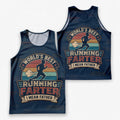 Funny Dad Running Tank Top I Just Be Fartin' Tech Singlet V2