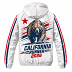 Custom Name California Bear Runner Running Windbreaker Jacket