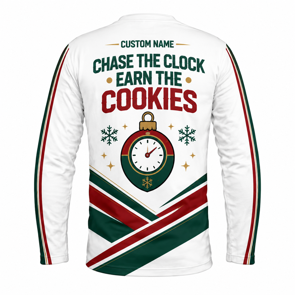 Custom Name All I Want for Christmas Is a PR Running Long Sleeve Shirt