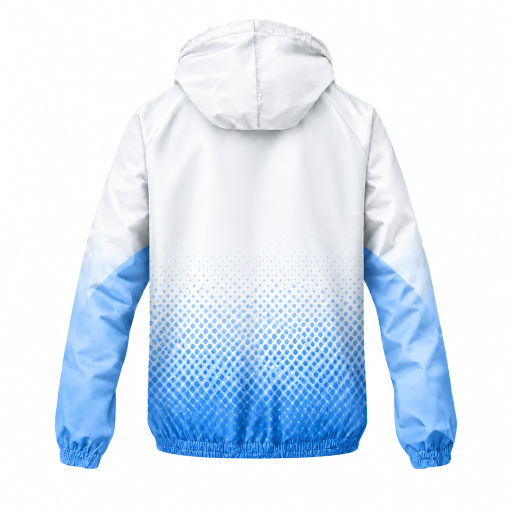 Custom Name State Sport Dot Fade Running Windbreaker Jacket