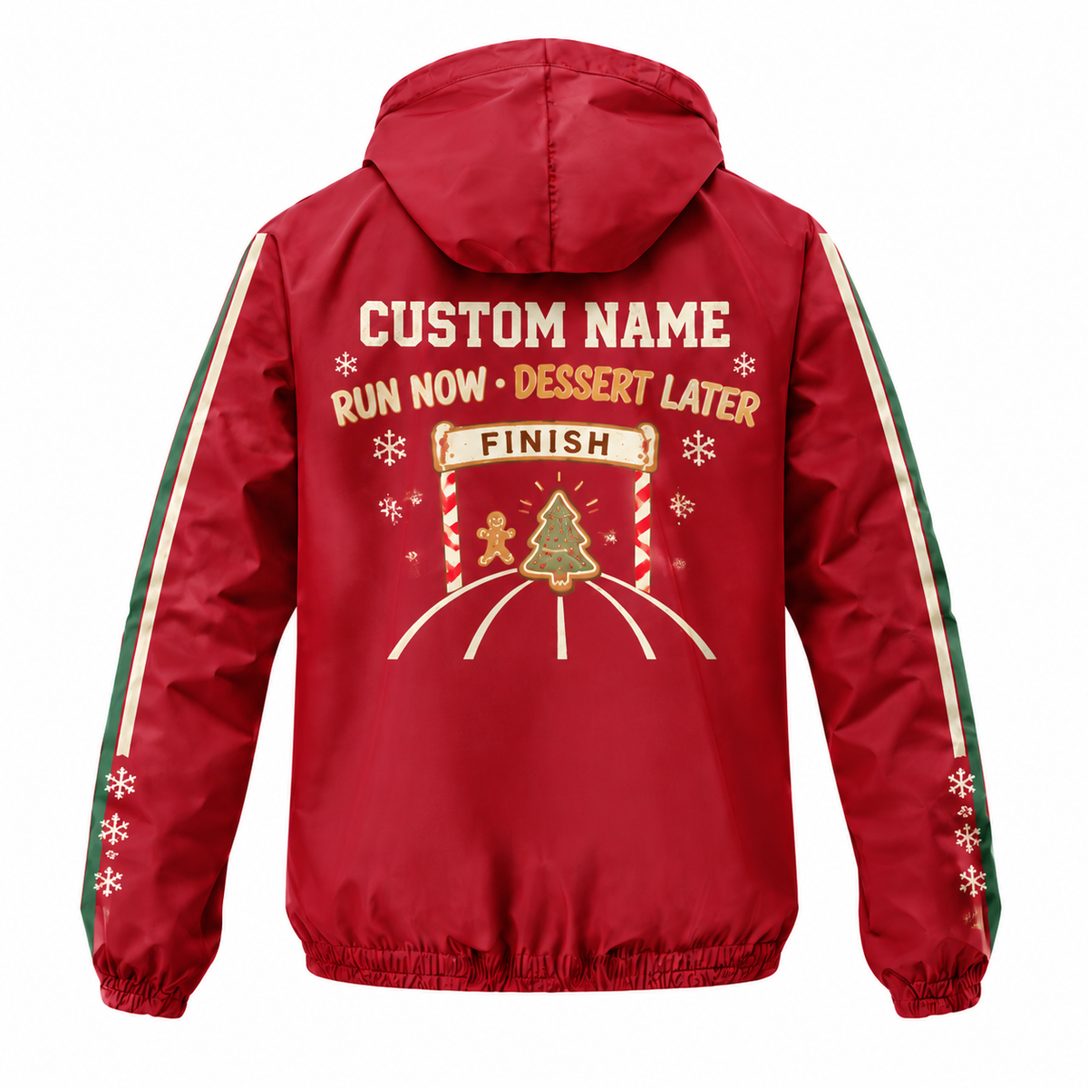 Custom Name Christmas Calories Don’t Count Running Windbreaker Jacket
