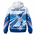 Custom Name Air Force Fly Run Honor Running Windbreaker Jacket