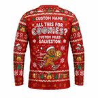 Custom Name Miles Christmas Freakin’ Miles Santa Hustle Galveston Running Long Sleeve Shirt
