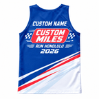 Custom Name Miles Honolulu 26.2 Runner Running Tank Top