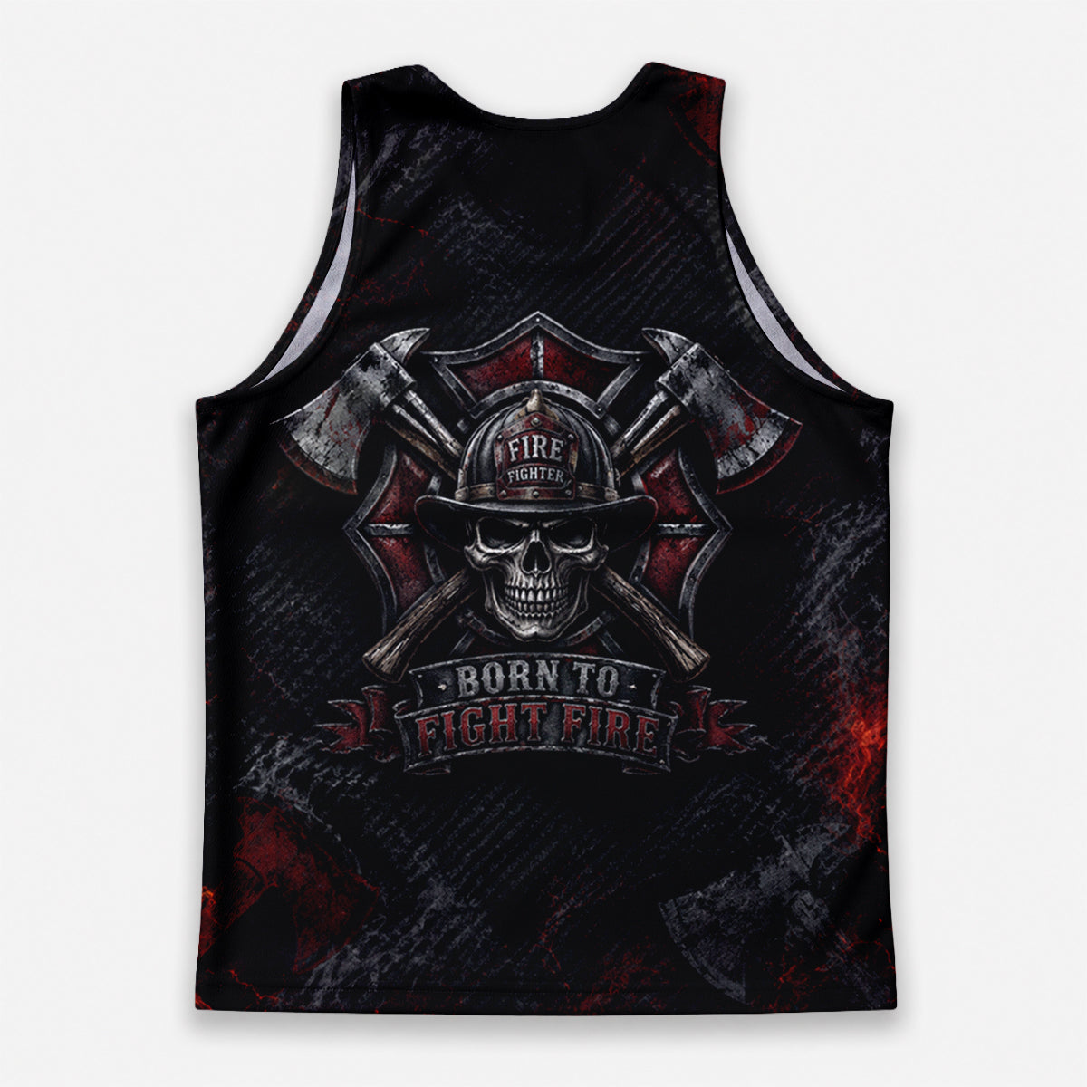 Men's Running Tank Top Firefighter Born To Fight Fire Running Singlet
