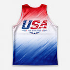 Patriotic Tech Running Tank Top - USA Pride Running Singlet