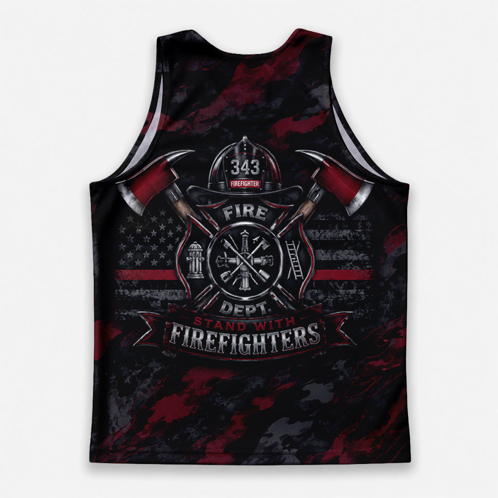 Men's Running Tank Top FirefighterStand With Firefighters Running Singlet