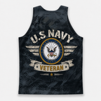 Veteran Running Tank Top - US Navy Veteran V3 Tech Singlet
