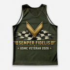 Semper Fi Shield The Marine Corp Race Day Running Tank Top