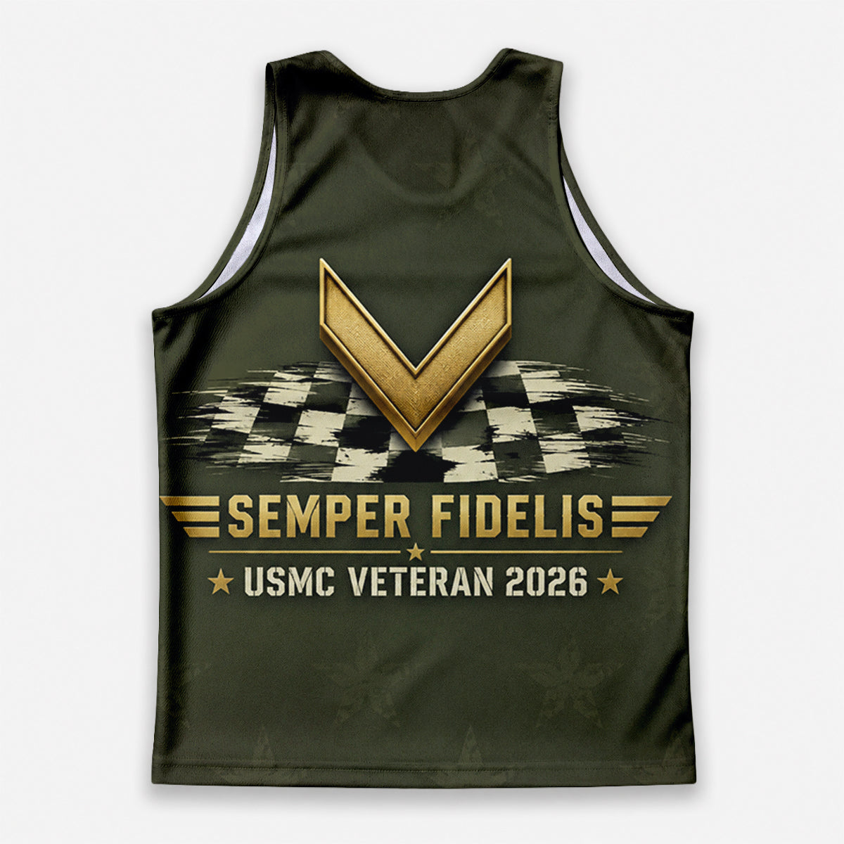 Semper Fi Shield The Marine Corp Race Day Running Tank Top