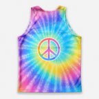 Funny Running Tank Top _ Pastel Hippie Tie Dye Tech Running Singlet