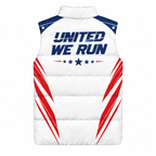 American Flag Racer Sleeveless Running Puffer Jacket