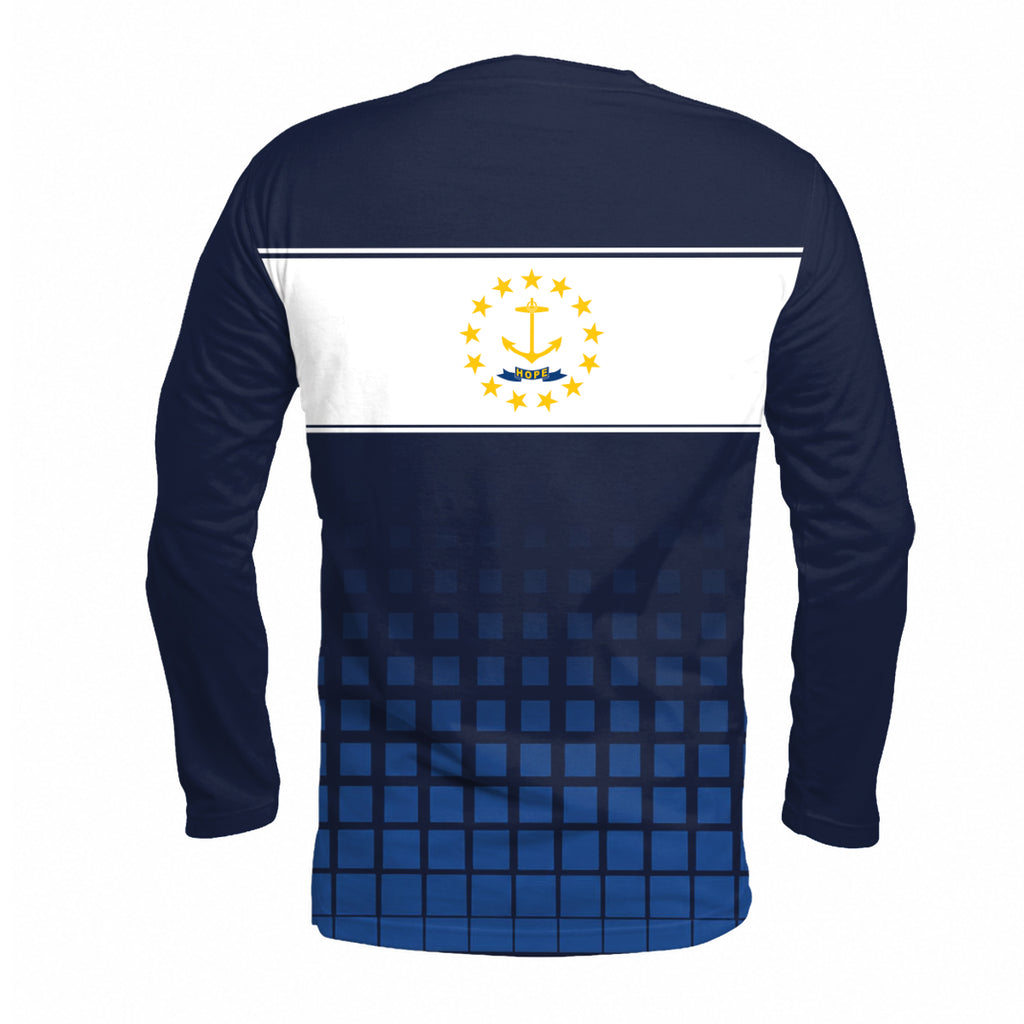 Rhode Island State Pride Long Sleeve Running T-Shirt
