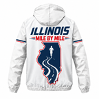 Custom Name Illinois Mile by Mile Illinois Running Windbreaker Jacket