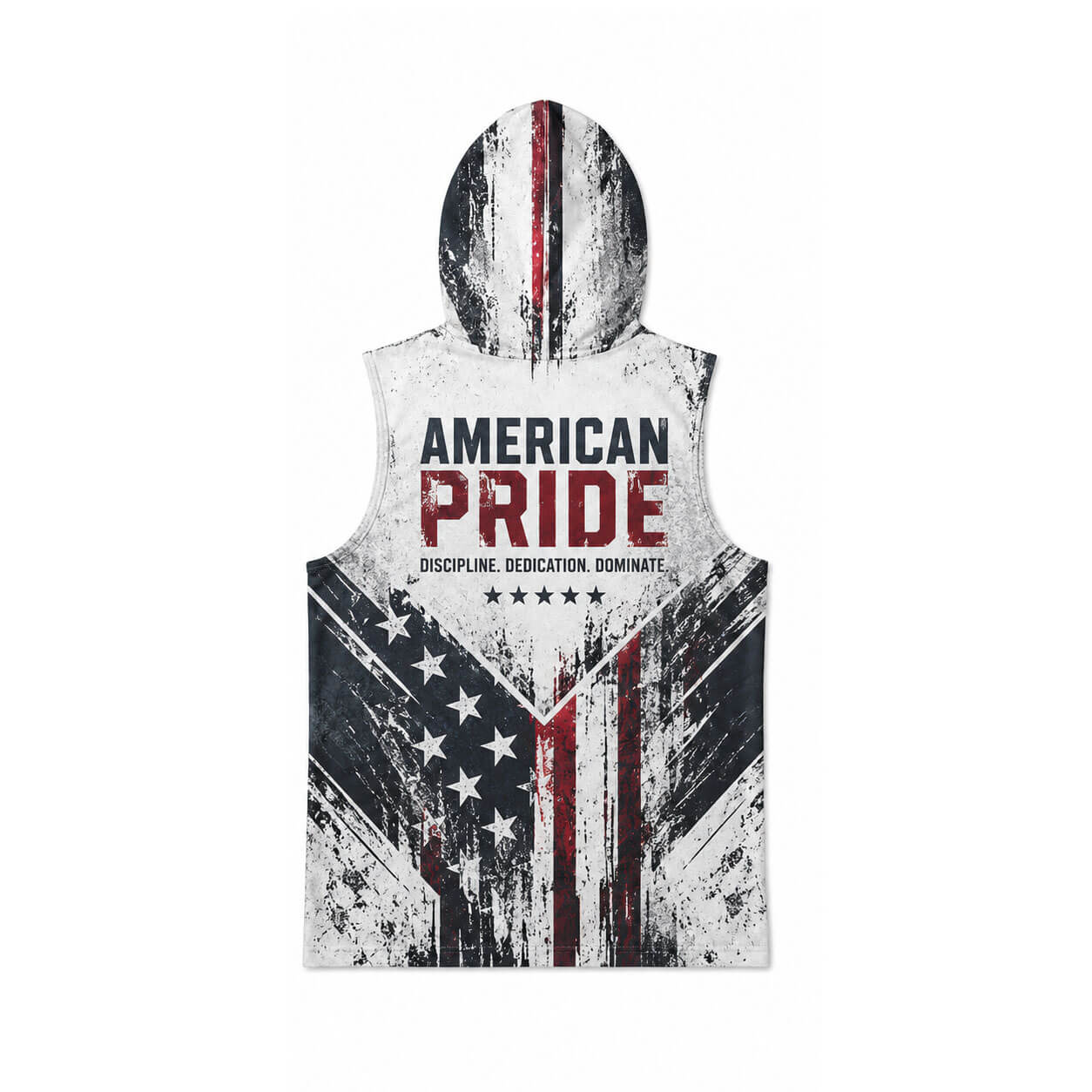 American Pride Men's Workout Hooded Tank Top