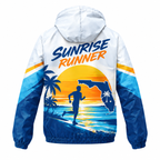 Custom Name Florida Sunrise Runner Florida Running Windbreaker Jacket