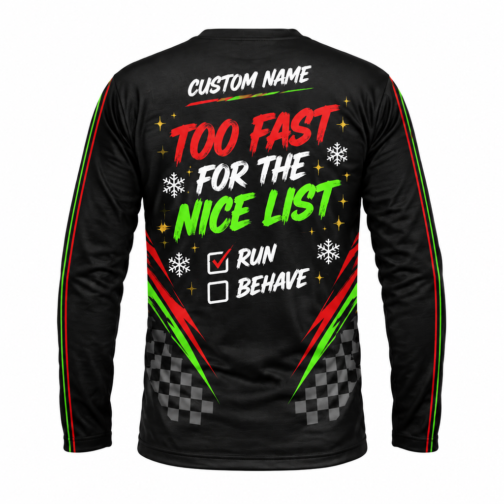 Custom Name Naughty Pace Club Running Long Sleeve Shirt