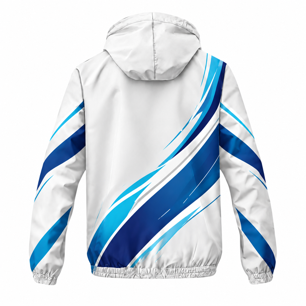 Custom Name State Minimal Aero Curve Running Windbreaker Jacket