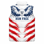 Eagle Wings Stars & Stripes Sleeveless Running Puffer Jacket