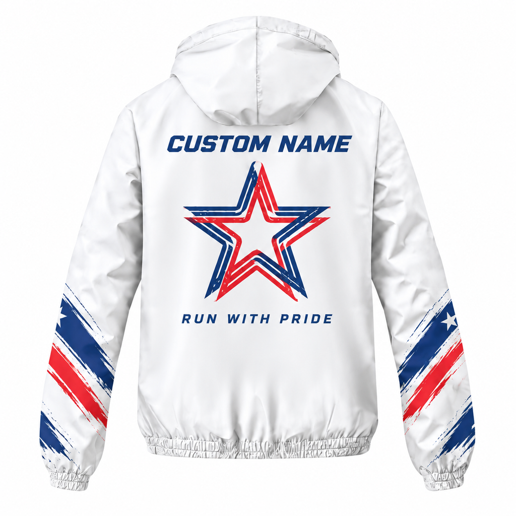 Custom Name Stars & Strides Jacket Running Windbreaker Jacket