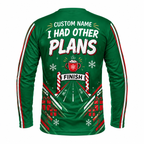 Custom Name Elf Made Me Run Running Long Sleeve Shirt