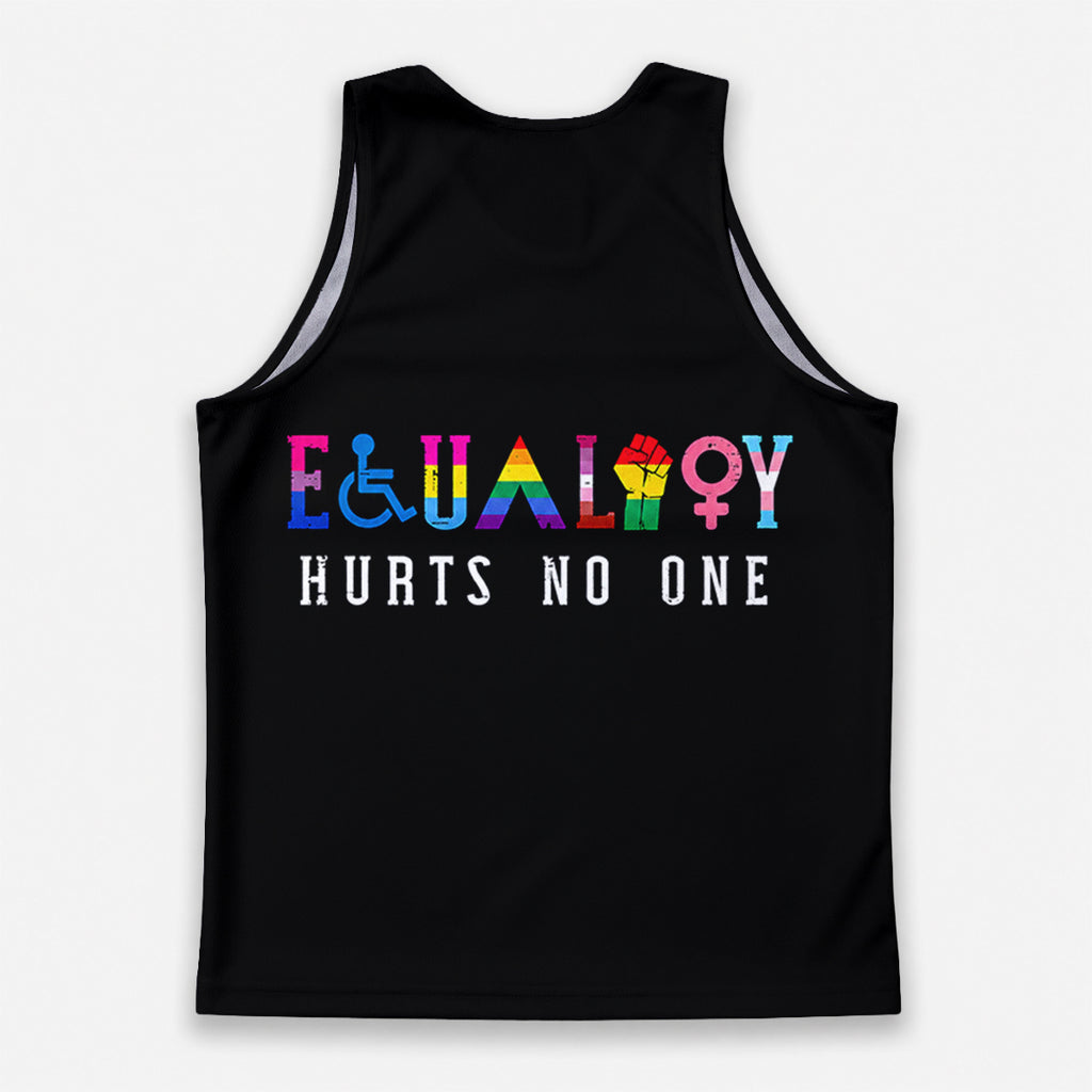 LGBT Pride Running Tank Top Equality Hurts No One Running Singlet for Men and Women