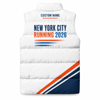 Custom Name Minimal Performance NYC Vest Sleeveless Running Puffer Jacket