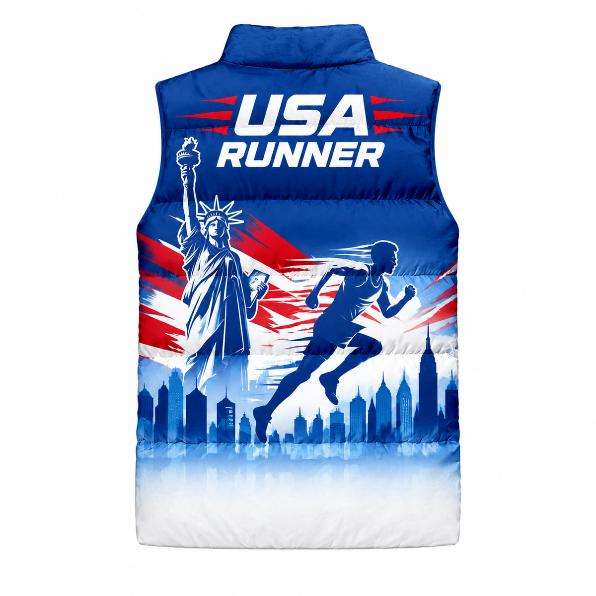 Liberty Skyline USA Runner Sleeveless Running Puffer Jacket