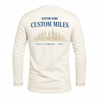 Custom Name Philadelphia Ivory Gold Miles Running Long Sleeve Shirt