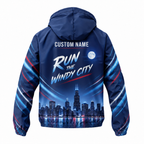 Custom Name Windy City Night Runner Running Windbreaker Jacket