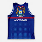 Patriotic Tech Running Tank Top - Michigan State Pride Running Singlet