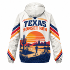 Custom Name Texas Cactus Sunset Running Windbreaker Jacket