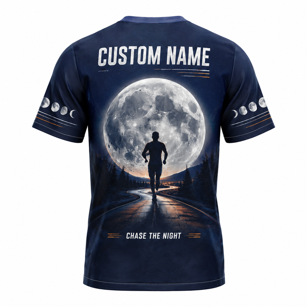 Custom Name Moonlight 5K Halloween Tech Running T-Shirt