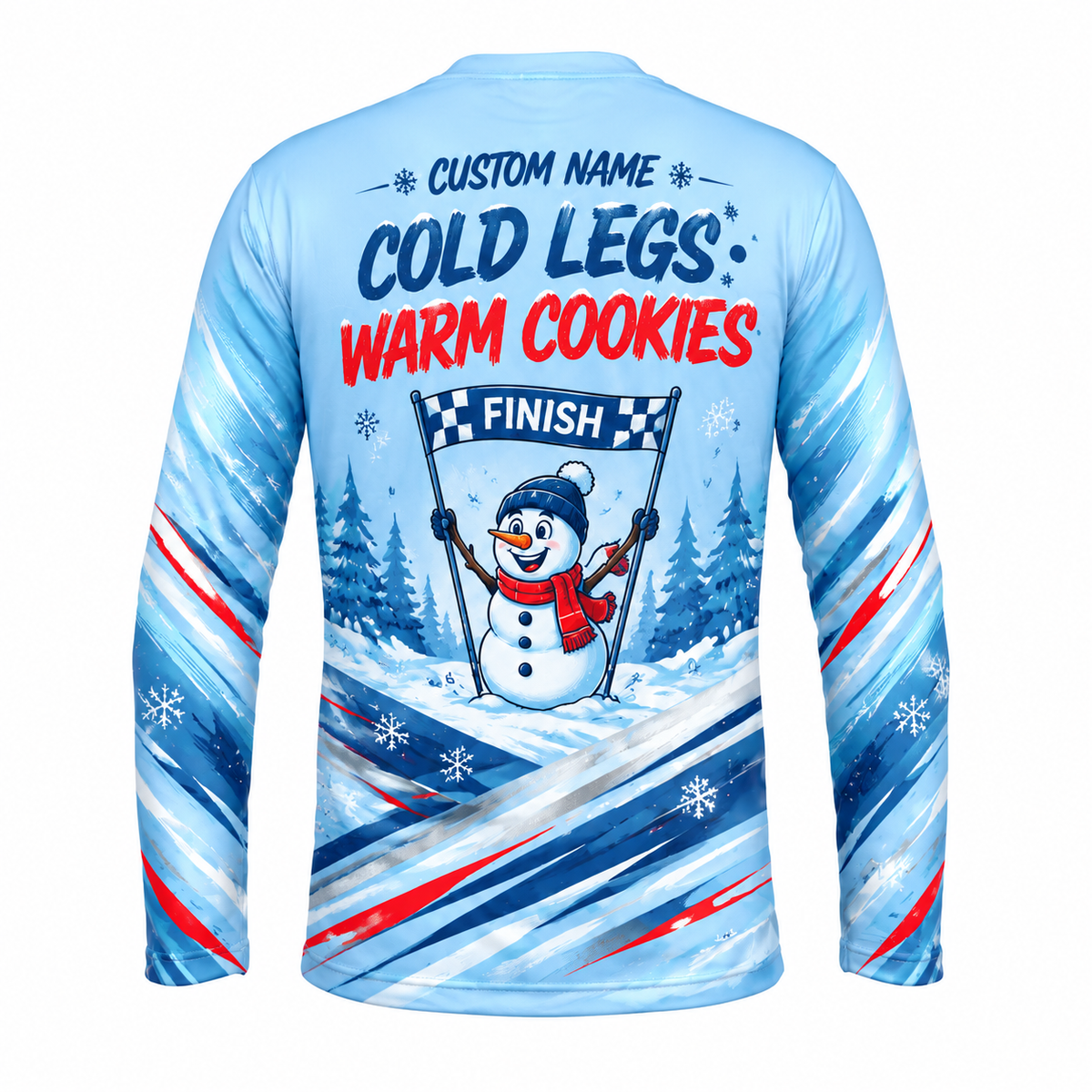 Custom Name Snow Problem Running Long Sleeve Shirt