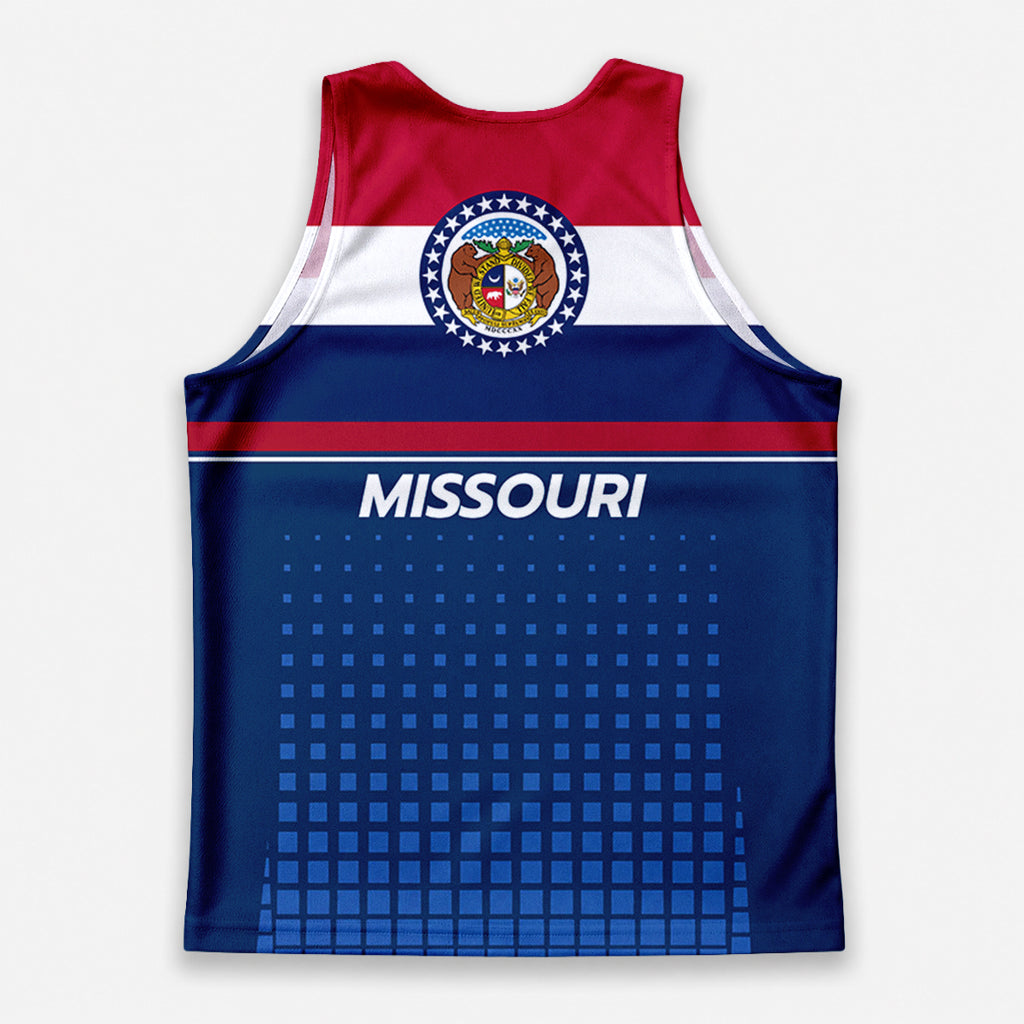 Patriotic Tech Running Tank Top - Missouri State Pride Running Singlet