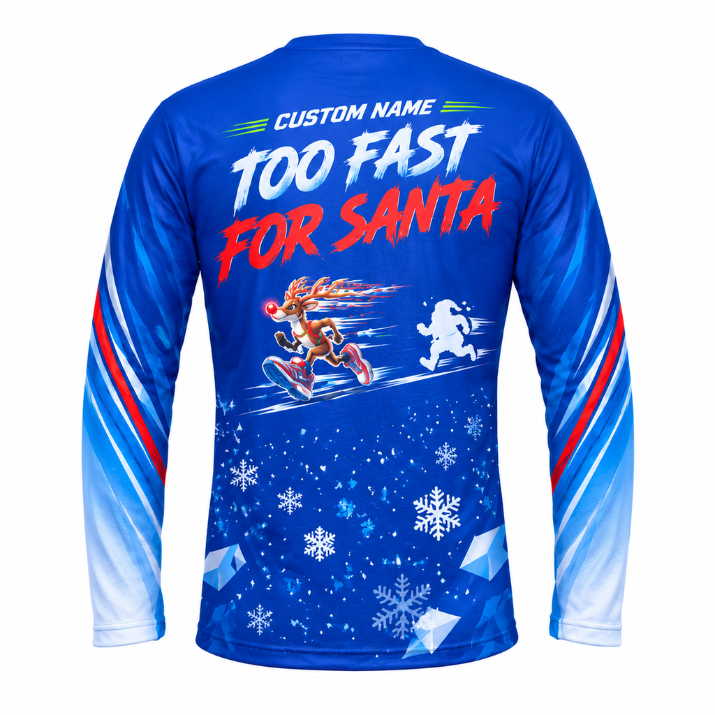Custom Name Run Run Rudolph Running Long Sleeve Shirt