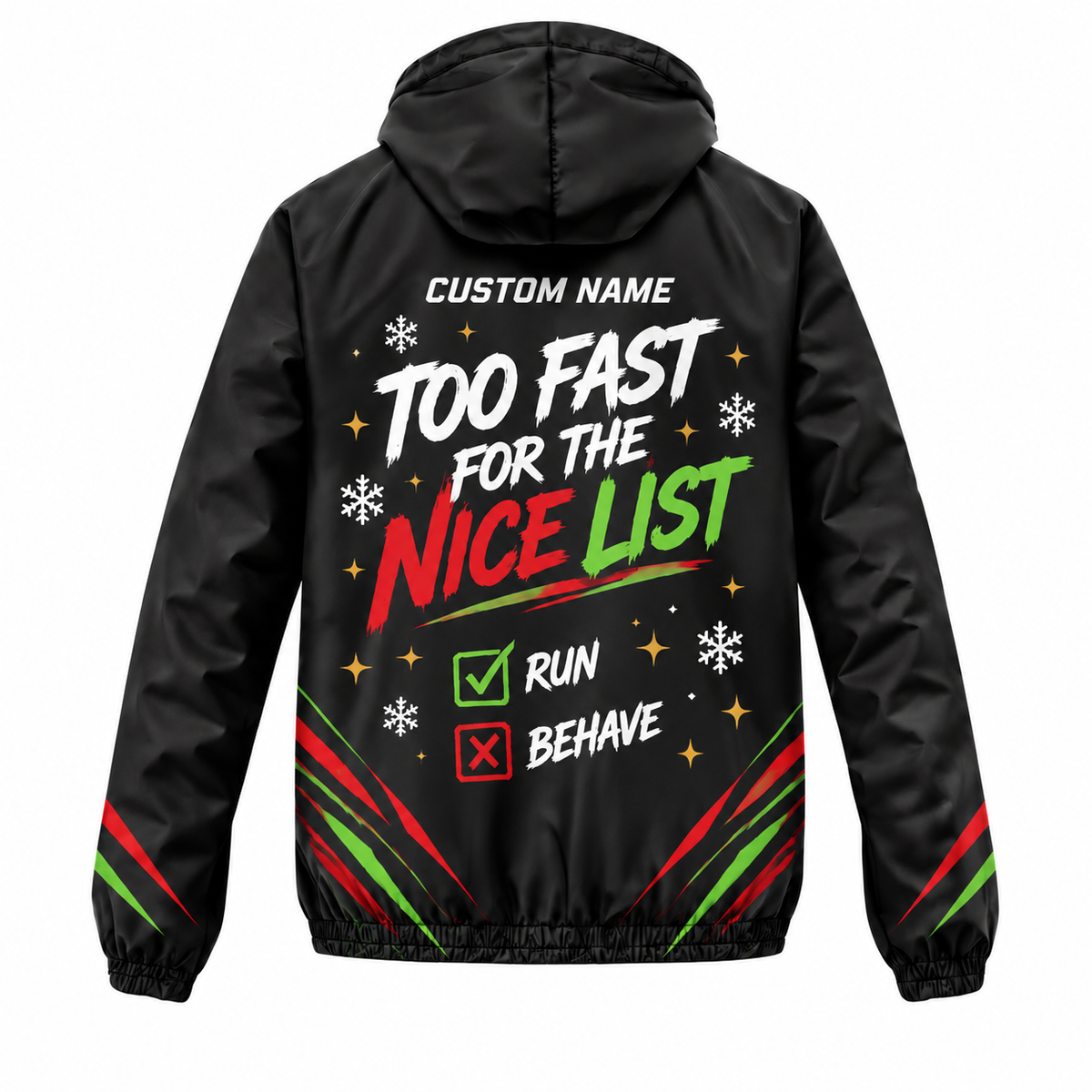 Custom Name Naughty Pace Club Running Windbreaker Jacket